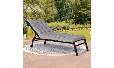 Coussins universels gris pour bain de soleil - lot de 2