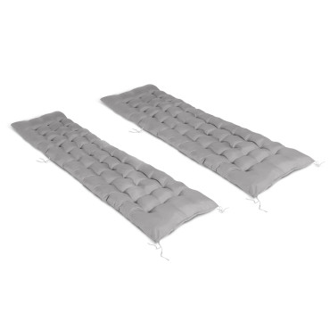 Coussins universels gris pour bain de soleil - lot de 2