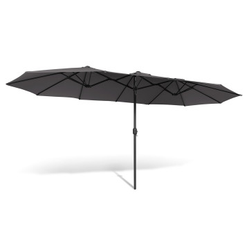 Parasol double 4,5m gris