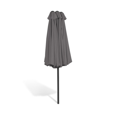 Parasol double 4,5m gris