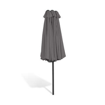 Parasol double 4,5m gris