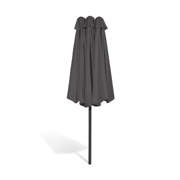 Parasol double 4,5m gris