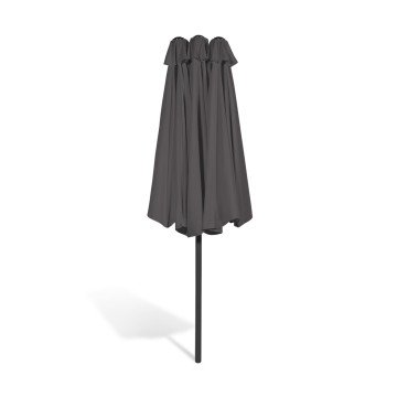 Parasol double 4,5m gris