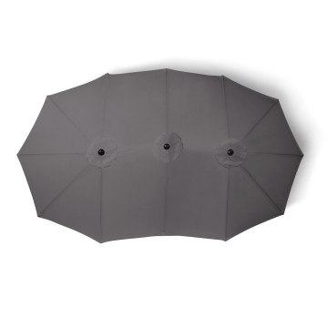 Parasol double 4,5m gris