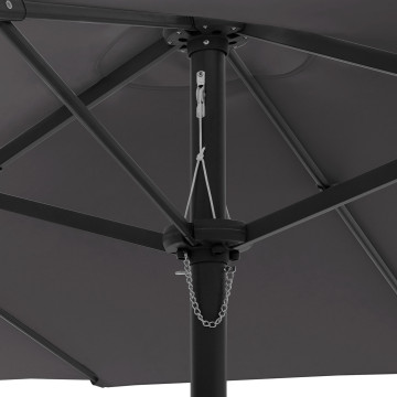 Parasol double 4,5m gris
