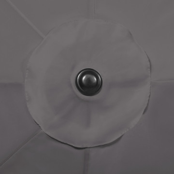 Parasol double 4,5m gris