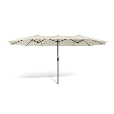 Parasol double 4,5m crème