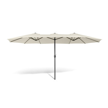 Parasol double 4,5m crème