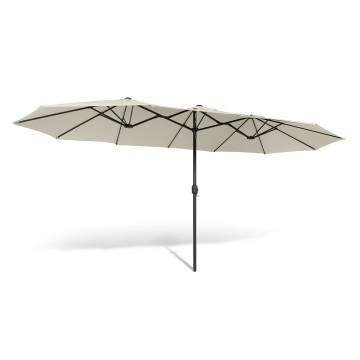 Parasol double 4,5m crème