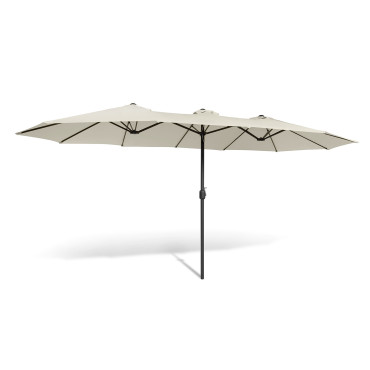 Parasol double 4,5m crème