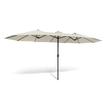 Parasol double 4,5m crème
