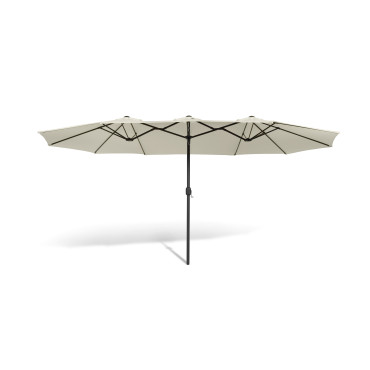 Parasol double 4,5m crème