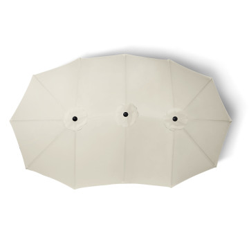 Parasol double 4,5m crème