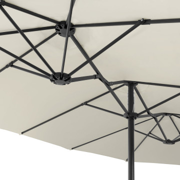 Parasol double 4,5m crème