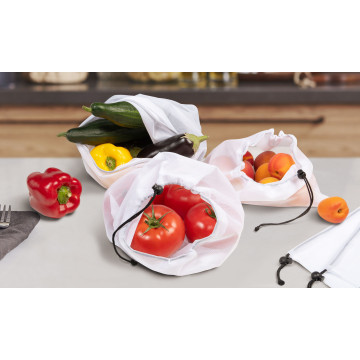 Lot De 200 Sacs Filets Réutilisables Pour Légumes Fruits - Taille 23x17 Cm, Organza, Pour Jardin, Cueillette, Rangement