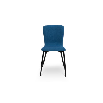 Chaises Margot en velours bleu foncé - Lot de 4