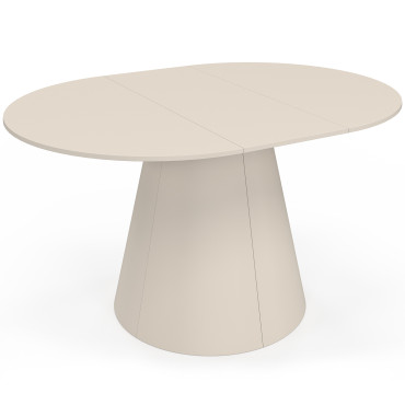 Table à manger ronde extensible Elvis beige Ø110-150cm