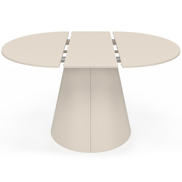 Table à manger ronde extensible Elvis beige Ø110-150cm