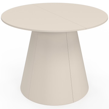 Table à manger ronde extensible Elvis beige Ø110-150cm