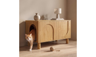 Maison de toilette pour chat Arlo litière intégrée