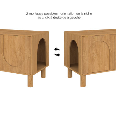 Maison de toilette pour chat Arlo litière intégrée
