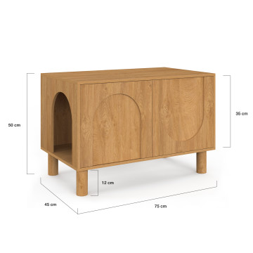 Maison de toilette pour chat Arlo litière intégrée