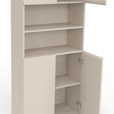 Armoire salle de bain Tom beige 4 portes