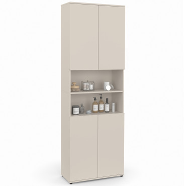 Armoire salle de bain Tom beige 4 portes