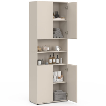 Armoire salle de bain Tom beige 4 portes