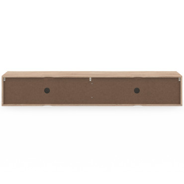 Meuble TV suspendu Michigan bois et blanc L180cm
