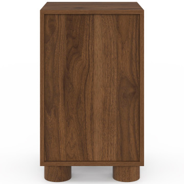 Tables de chevet Arva lattes effet noyer - lot de 2