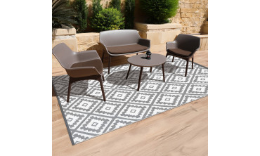 Tapis extérieur Vahiné 160x240cm gris
