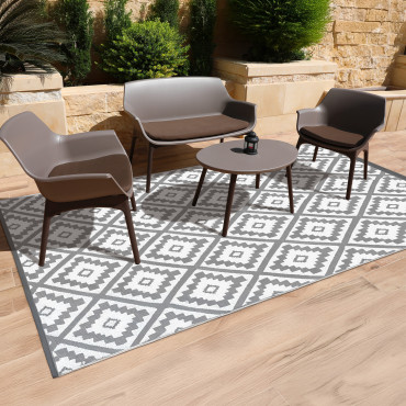 Tapis extérieur Vahiné 160x240cm gris