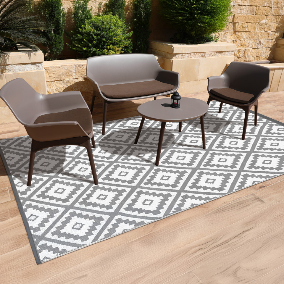 Tapis extérieur Vahiné 160x240cm gris