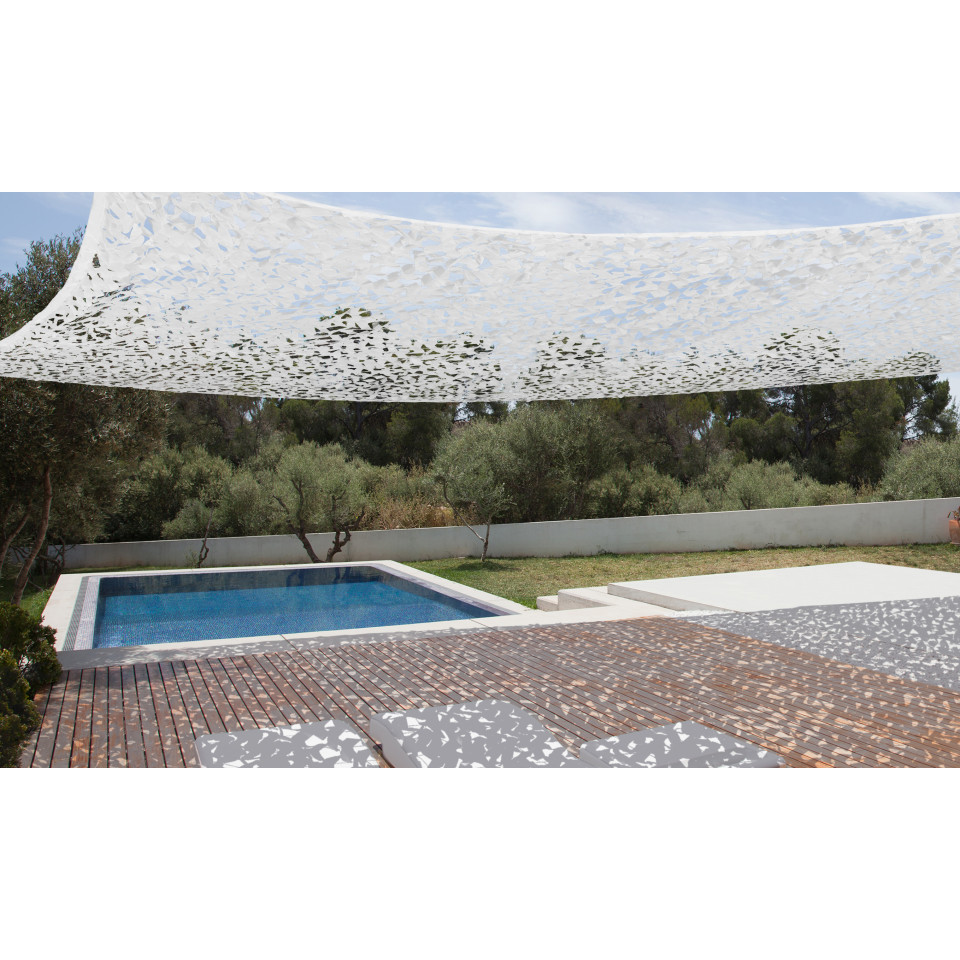 Ombrière rectangulaire blanche 4x6m