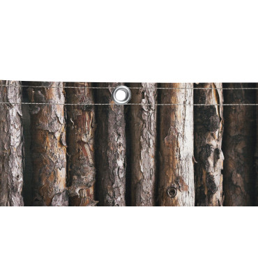 Brise-vue occultant motif effet bois