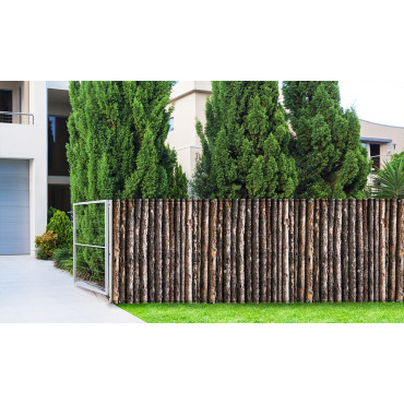 Brise-vue occultant motif effet bois