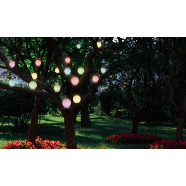 Boules multicolores lumineuses avec télécommande - lot de 5