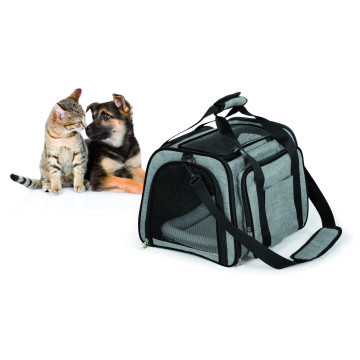 Sac de transport extensible pour animaux gris